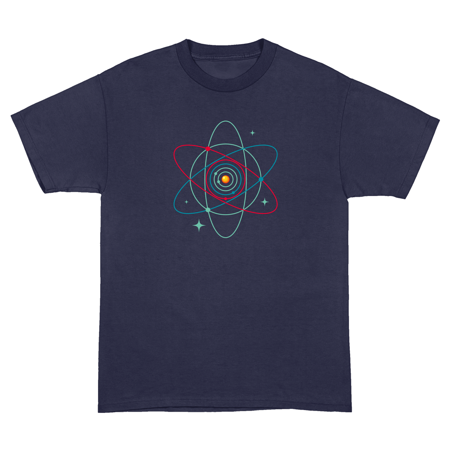 T-Shirt Atom Sonnensystem Groß