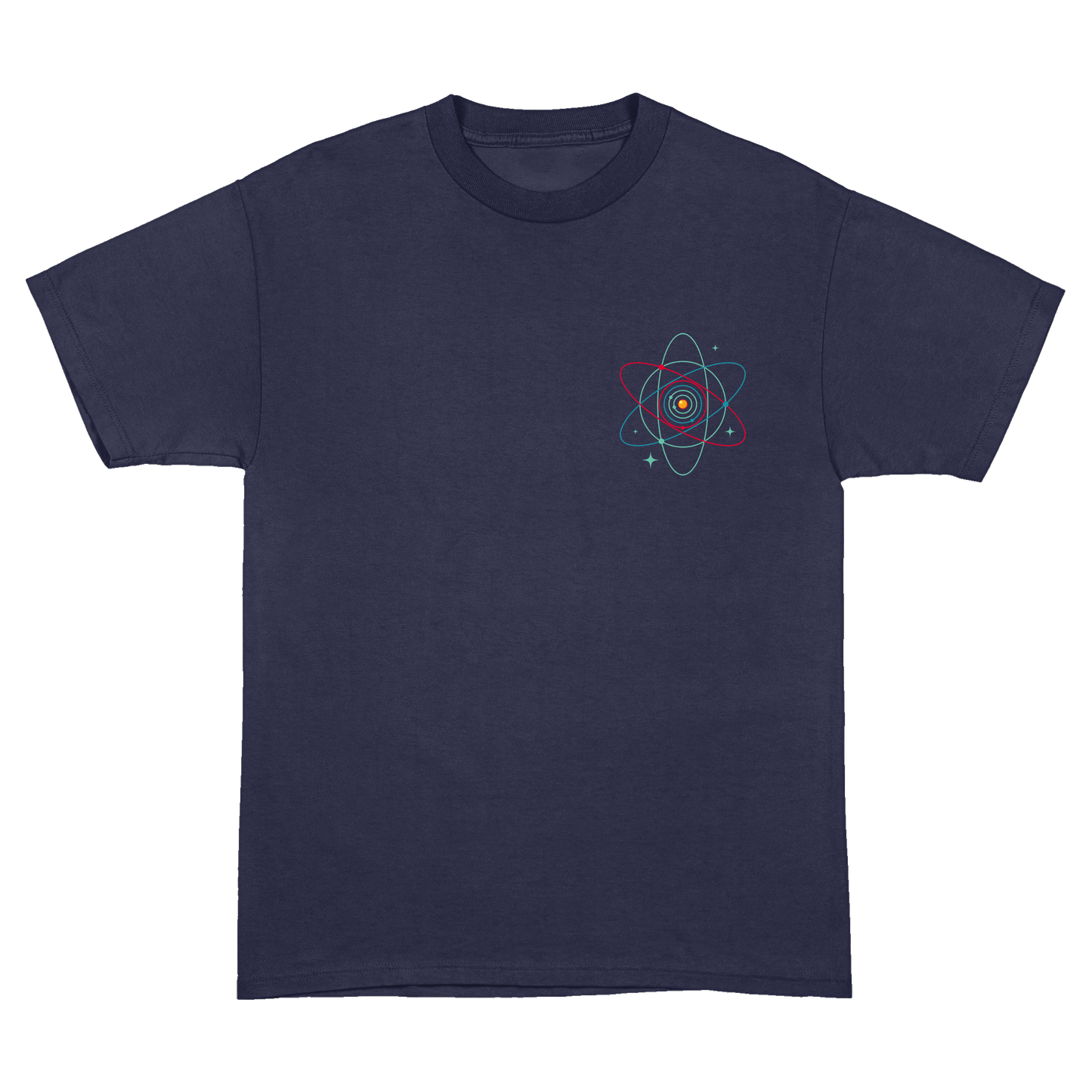T-Shirt Atom Sonnensystem Brust