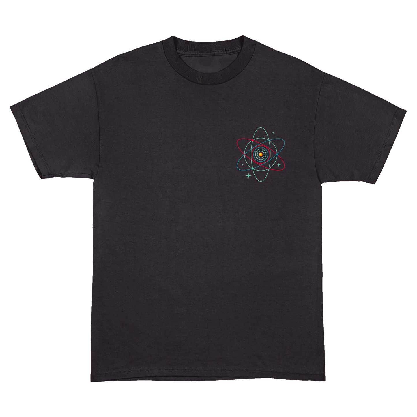 T-Shirt Atom Sonnensystem Brust