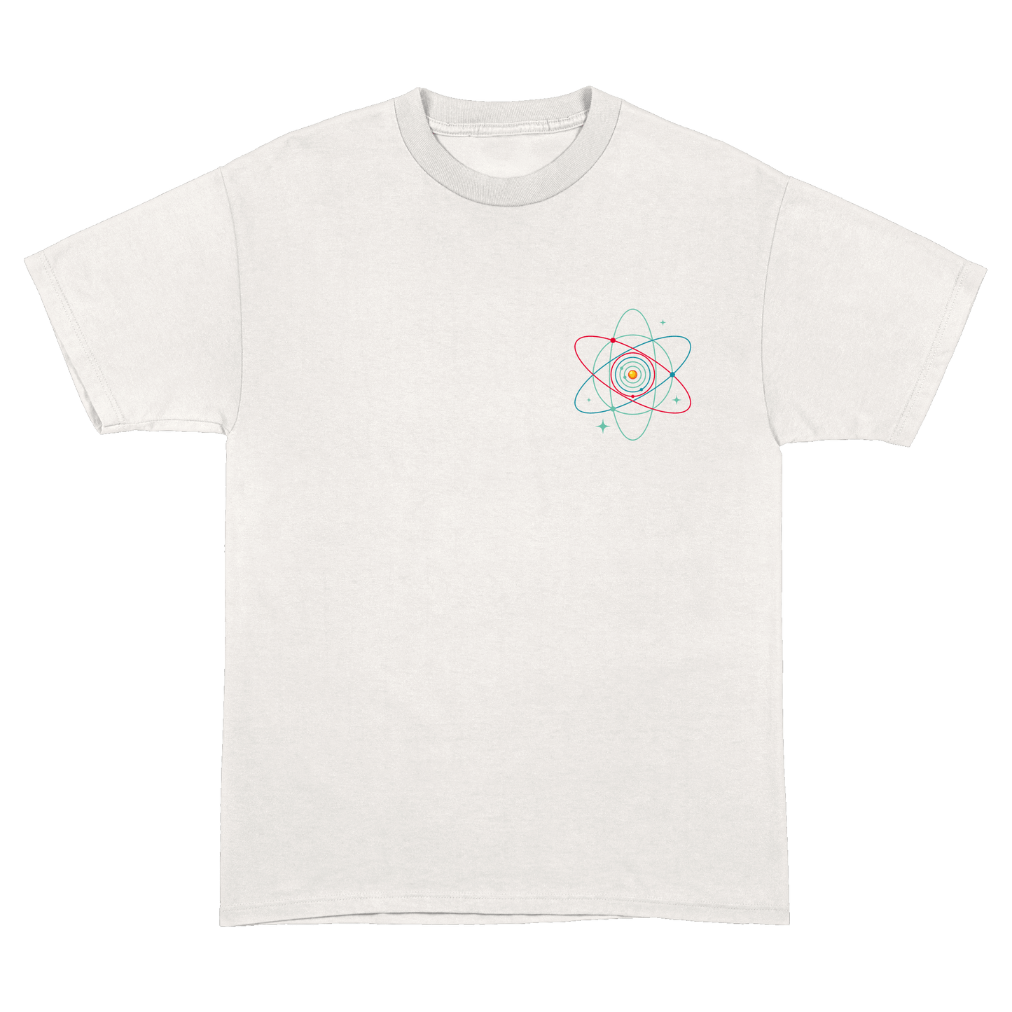 T-Shirt Atom Sonnensystem Brust