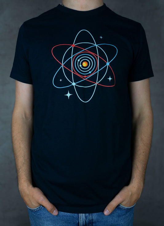 T-Shirt Atom Sonnensystem Groß